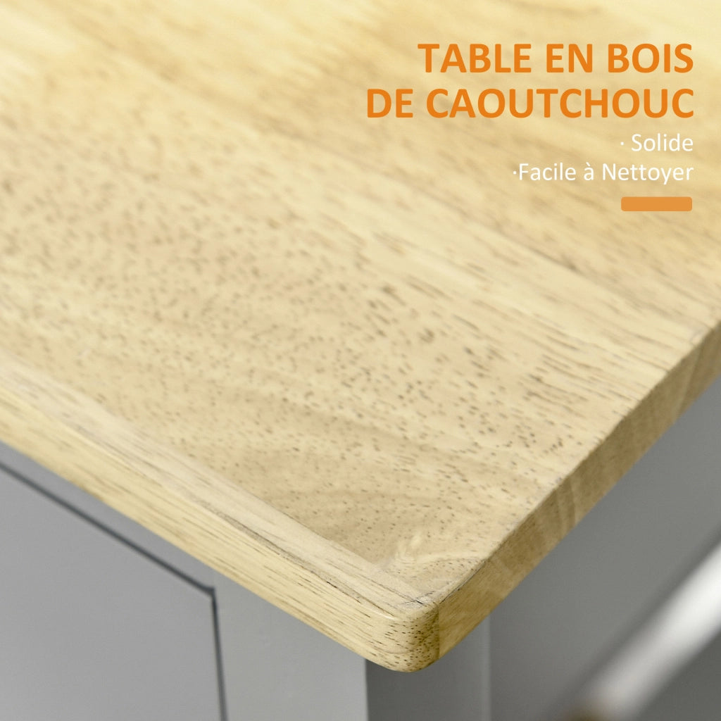Tavolino da caff¨¨ rotondo con ruote e ripiano in legno ¨C zephmum ¨C 50x50x70 cm