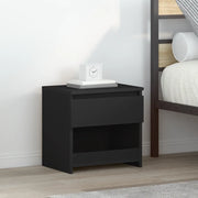 Comodino Nero 40x30x39 cm in Legno Multistrato 803445