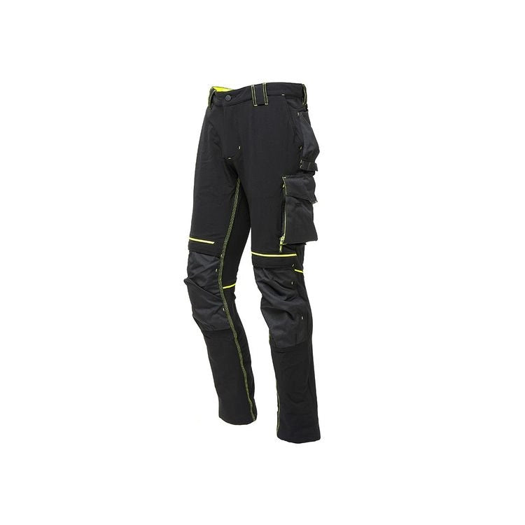 U-POWER PANTALONE ATOM SLIM FIT NERO-GIALLO TG.M- 1,0 pz
