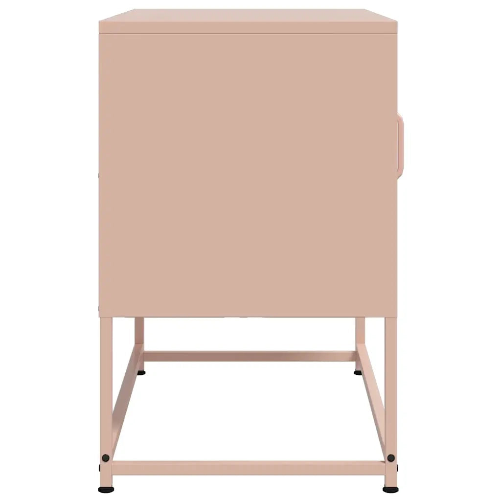 Mobile TV-Credenza per TV-Console TV Rosa 68x39x60,5 cm in Acciaio 492221