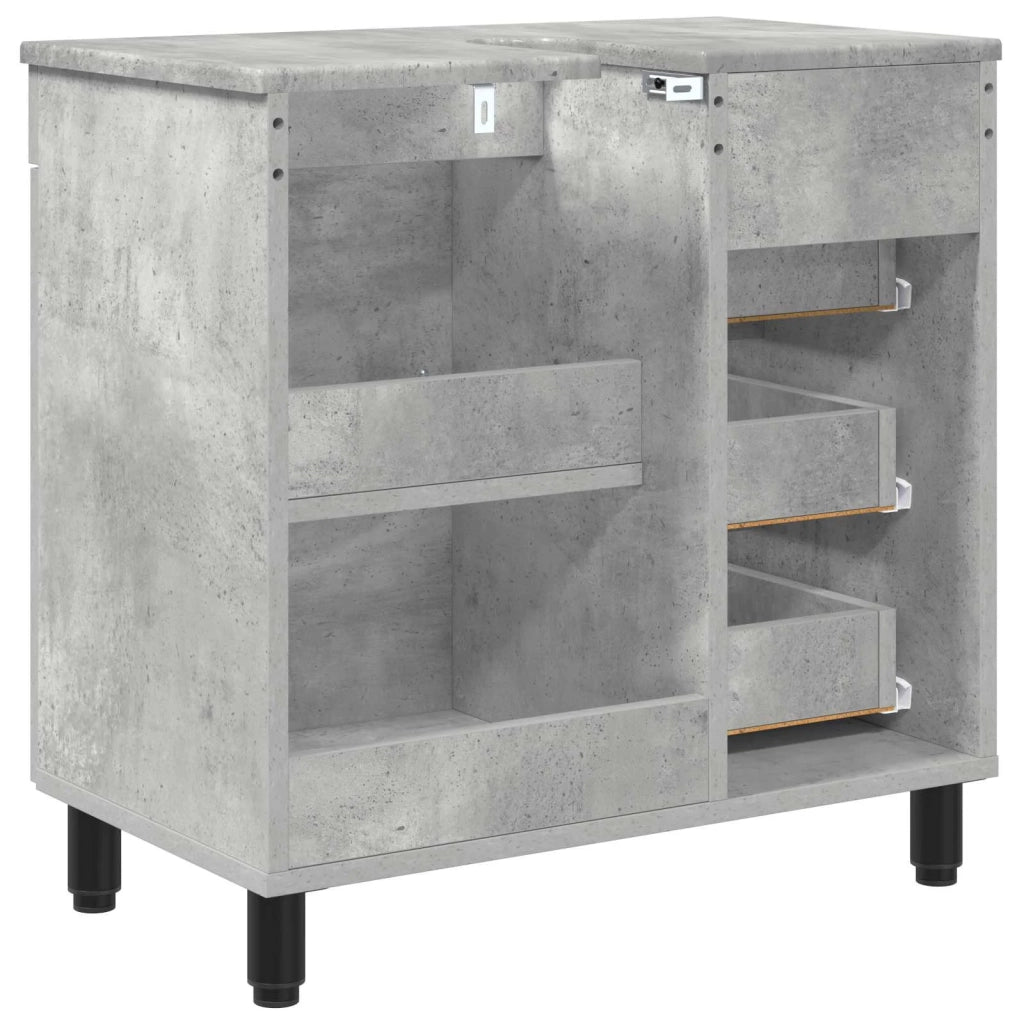 Mobiletto da bagno Grigio Cemento 60 x 35 x 60 cm 889378