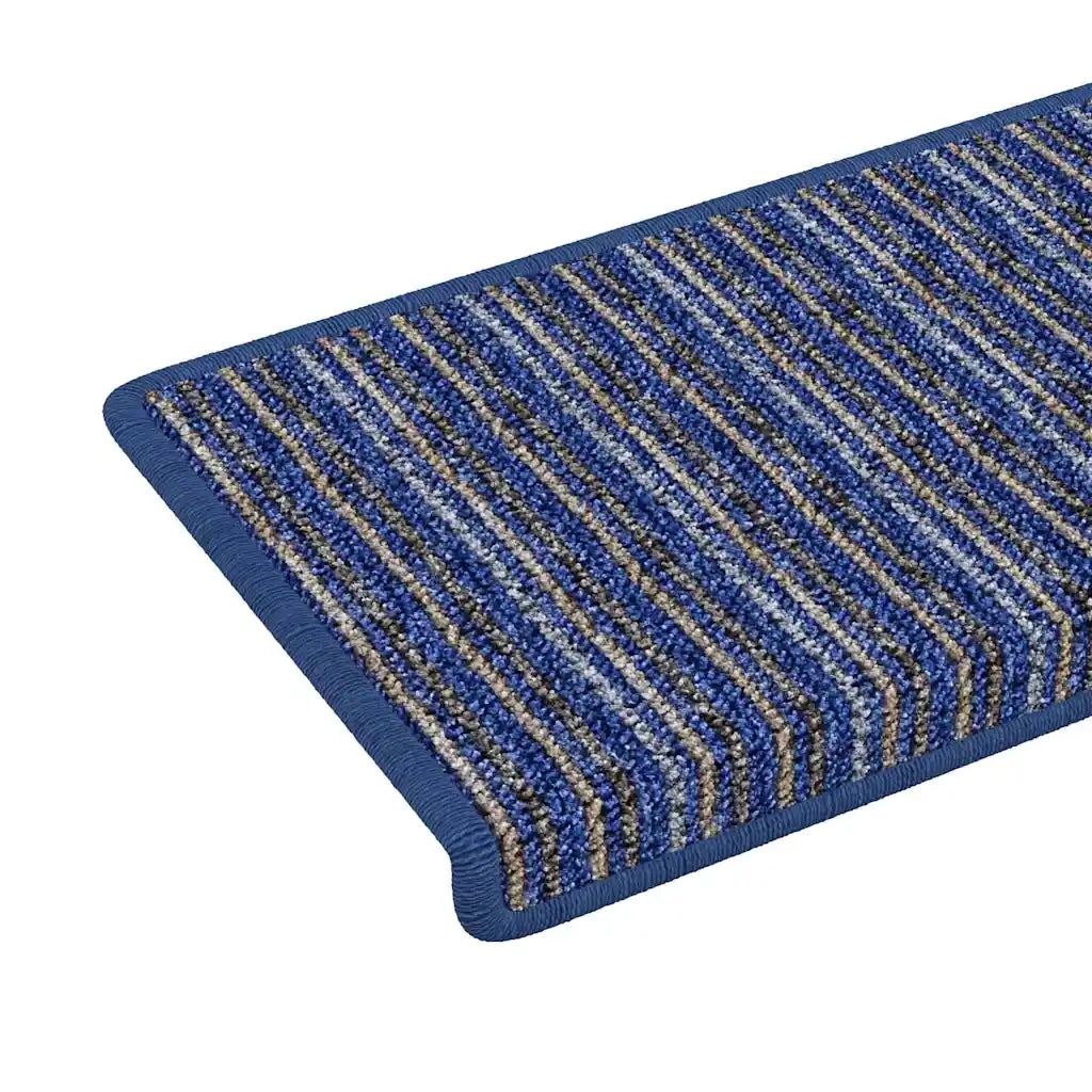 Tappetini per scale autoadesivi 15 pz | Gradini per Scale Blu 65 x 21 x 4 cm