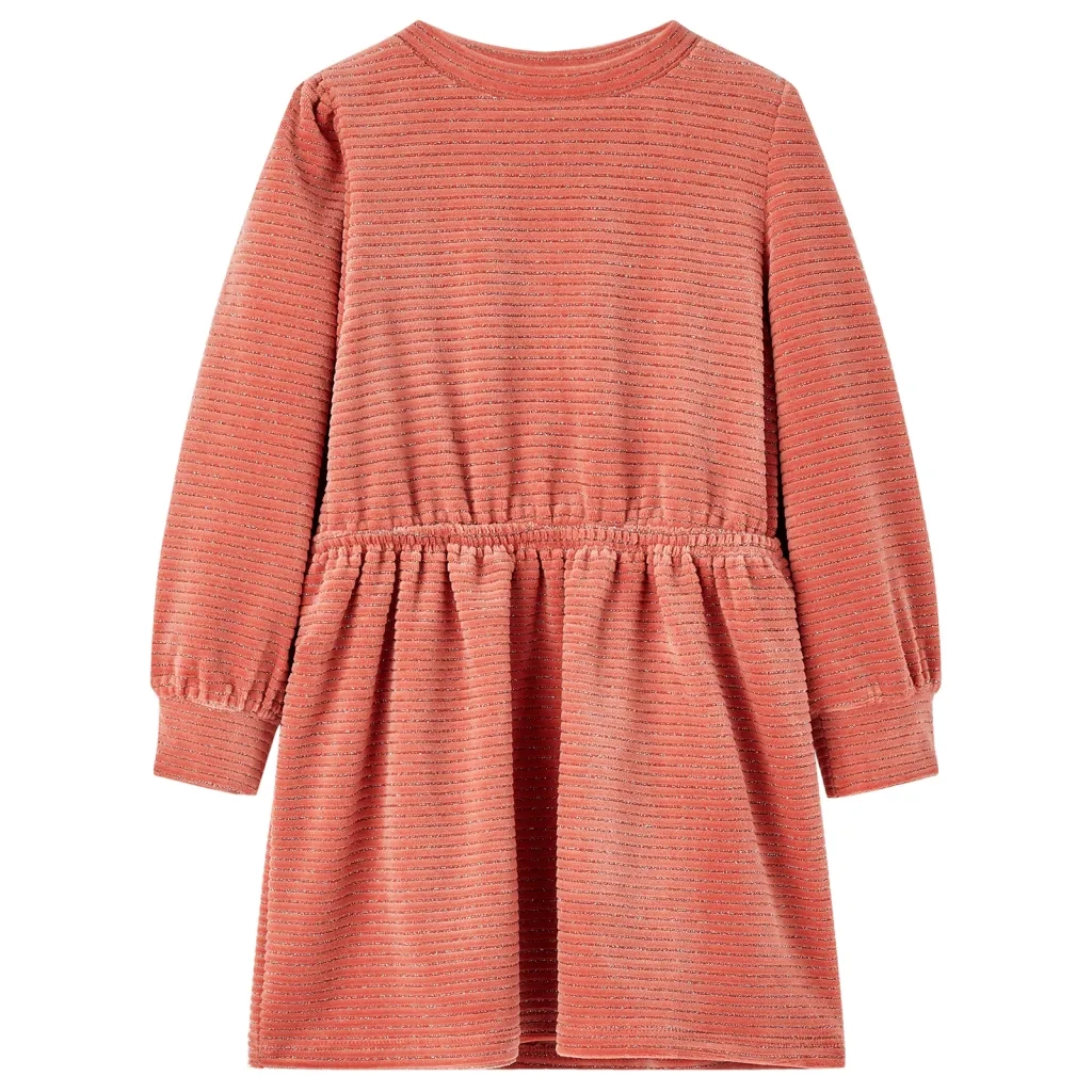 Abito da Bambina a Maniche Lunghe Rosa Medio 92cod mxl 132116