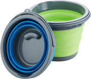Emme opvolutile 2 pezzi 5 litri - ideale per lavaggio auto, campeggio e altro (Blu e verde)
