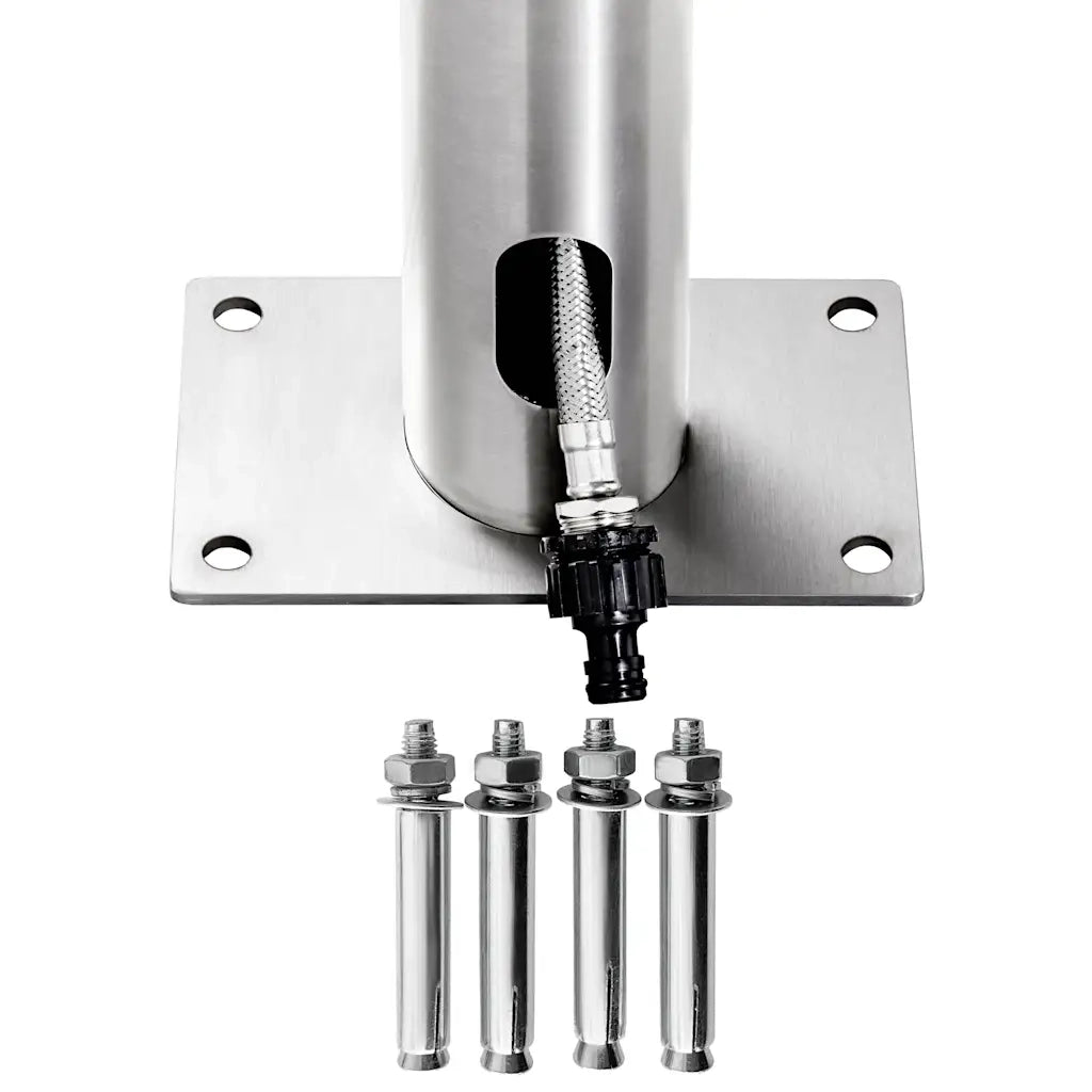 Doccia da Giardino con Base Marrone 220 cm in Acciaio Inox cod mxl 53757