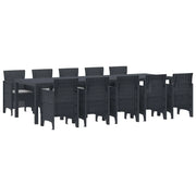 Set da Pranzo per Giardino 11 pcs Antracite e grigio chiaro