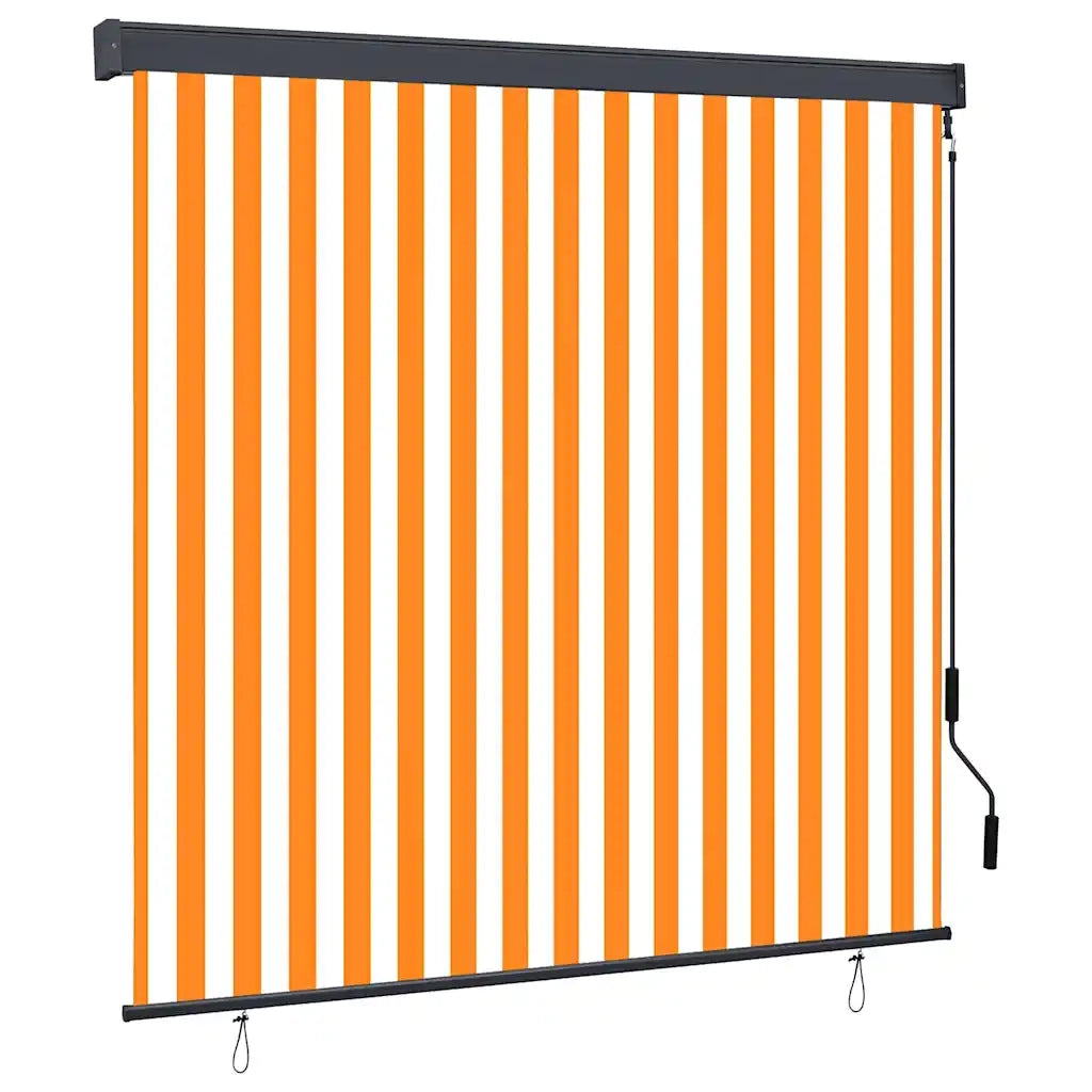 Tenda a rullo | Tenda avvolgibile Bianco e Arancione 180 x 250 cm