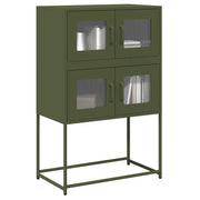 Credenza Verde Oliva 68x39x107 cm in Acciaio