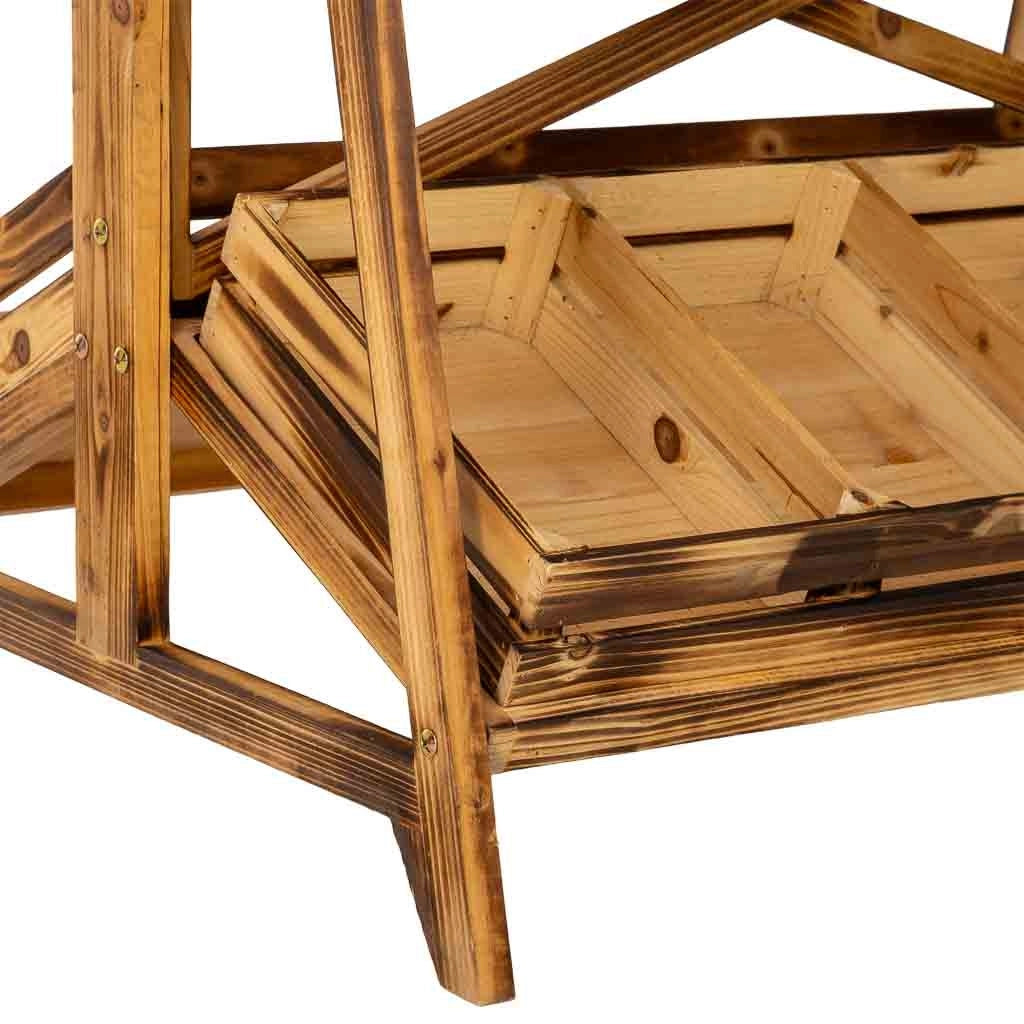 Carrello scaffale legno marrone 77x68x130h cm