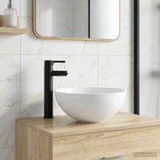 Lavabo da bagno Nero Opaco 35,5 x 35,5 x 14,5 cm Metallo 890245