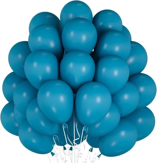 Balloon helium 60 cm verdeblu - Ballooni blu per compleanni festa di laurea matrimoni - Ballo blu pavone con un diametro di 30 cm.