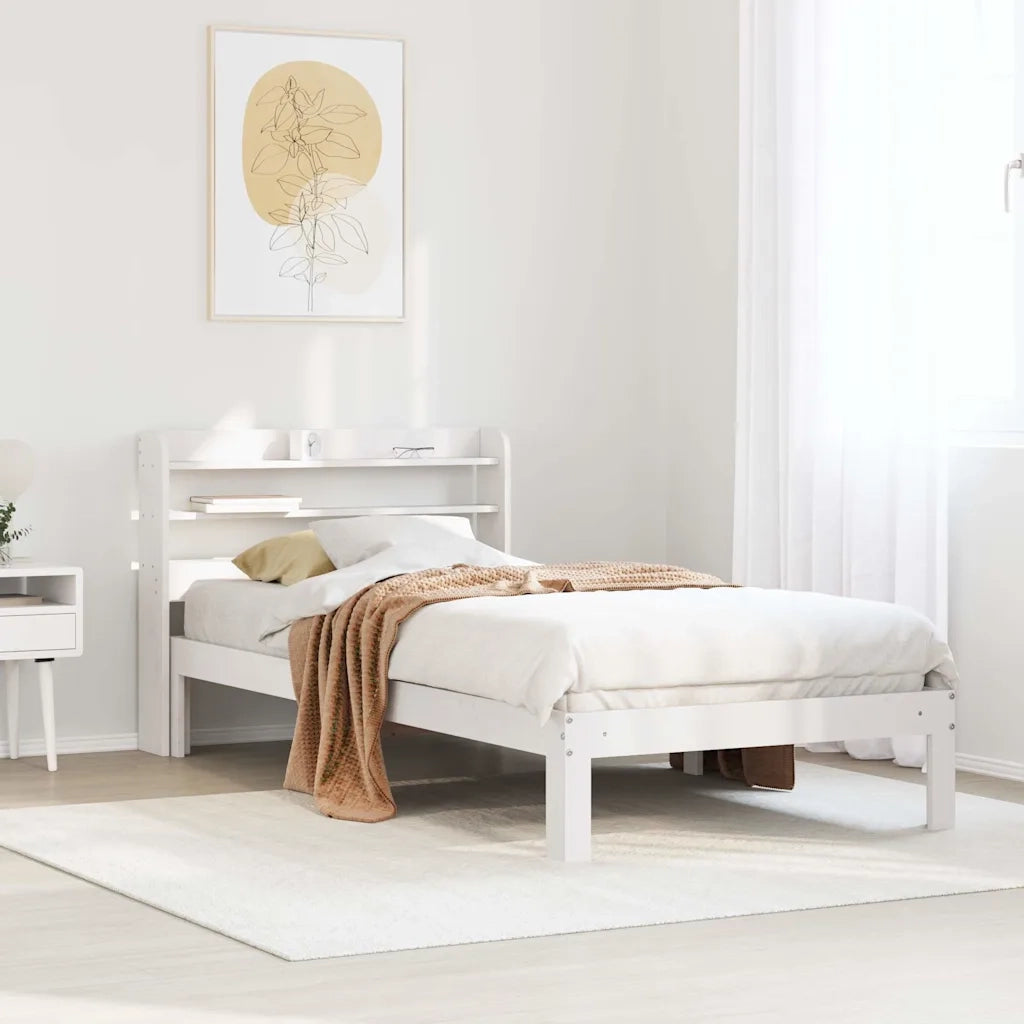 Giroletto con Testiera senza Materasso Bianco 90x200 cm