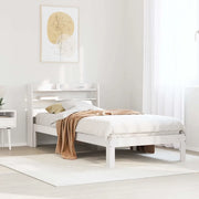 Giroletto con Testiera senza Materasso Bianco 90x200 cm