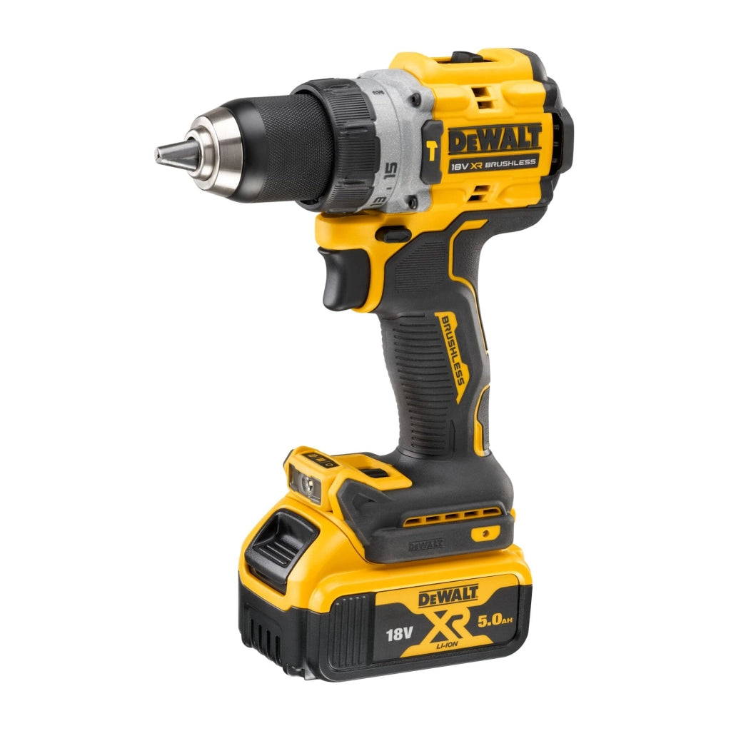 DEWALT DCD805P2T‑QW Trapano Avvitatore a Percussione Brushless 18 V con 2x5Ah