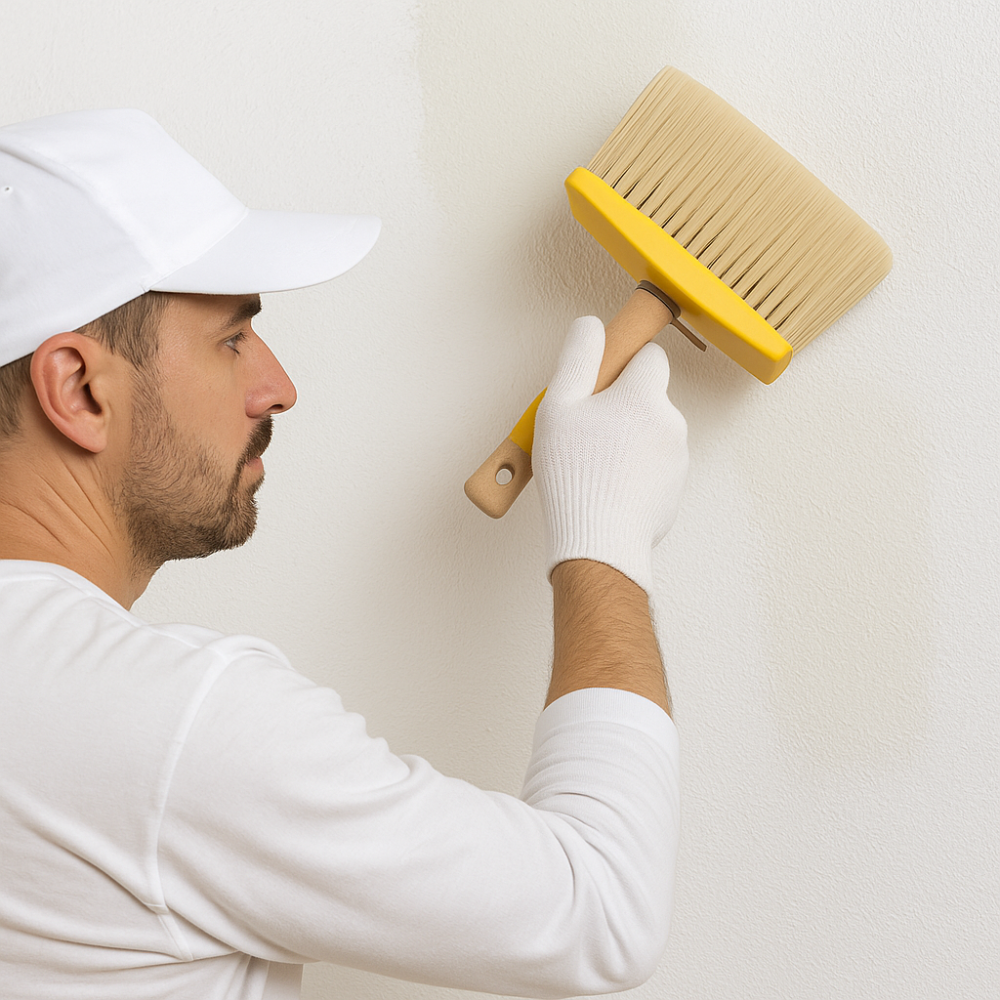 Plafone manico gomma quarzi vernici silossaniche setole in poliestere 50x150 mm