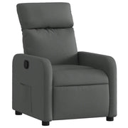 Poltrona | Sedia Relax Reclinabile in Tessuto Grigio Scuro