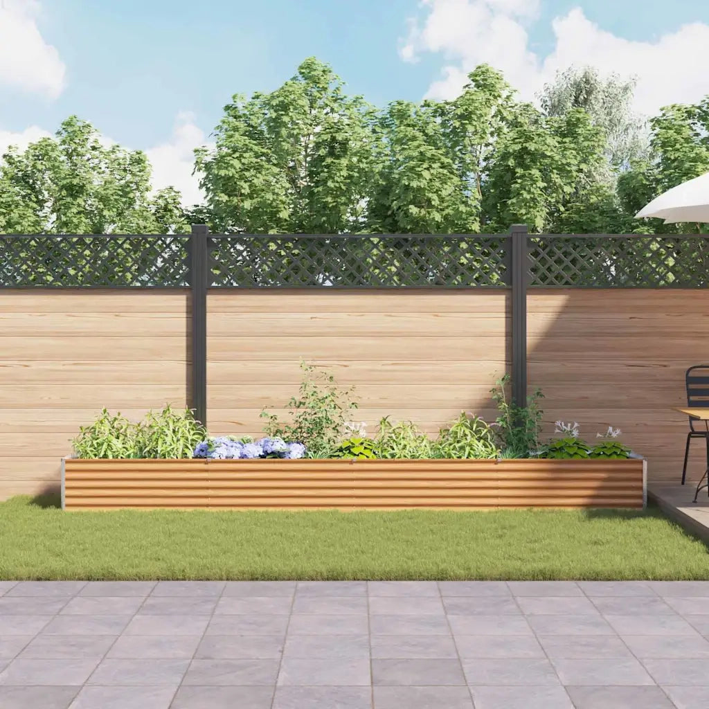 Letto rialzato da giardino 390 x 50 x 36 cm Acciaio zincato 42017346