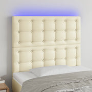 Testiera a LED Crema 100x5x118/128 cm in Similpelle cod mxl 51691