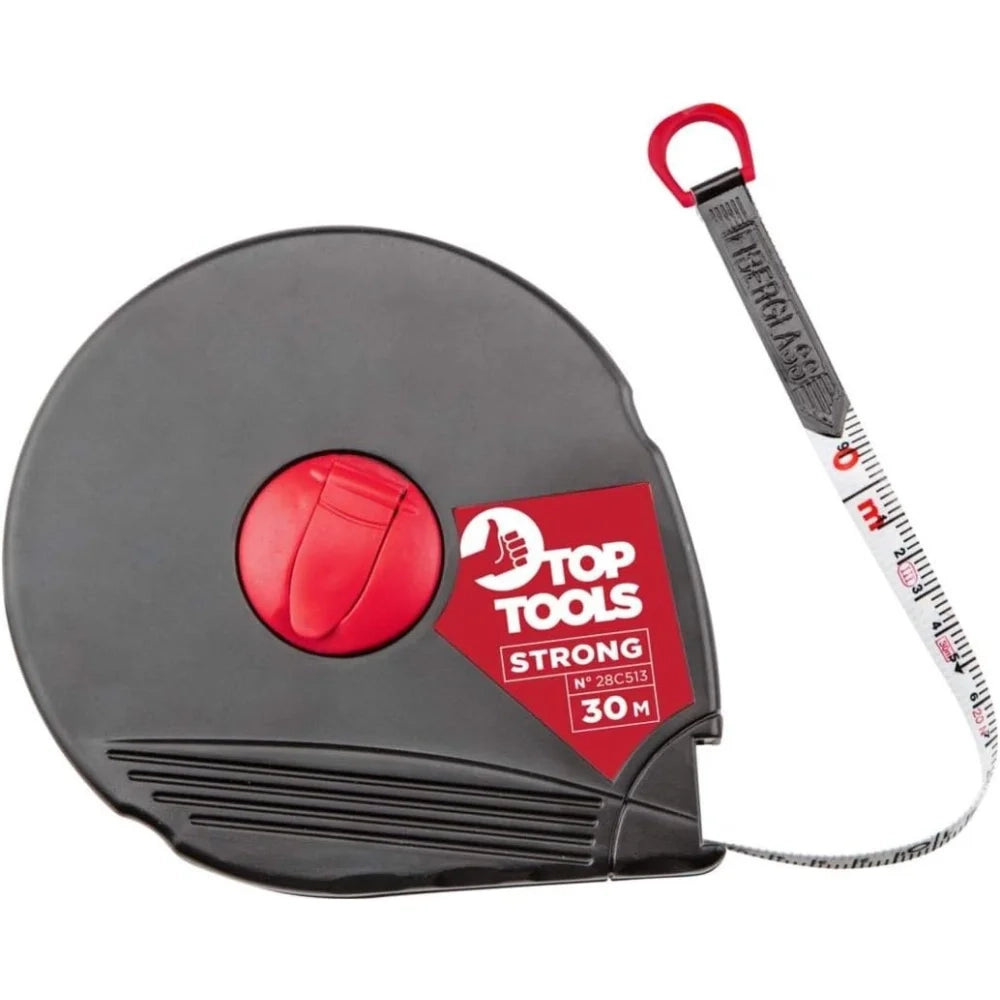 Topex 28c513 rotella metrica, na nastro in fibra, 30 m