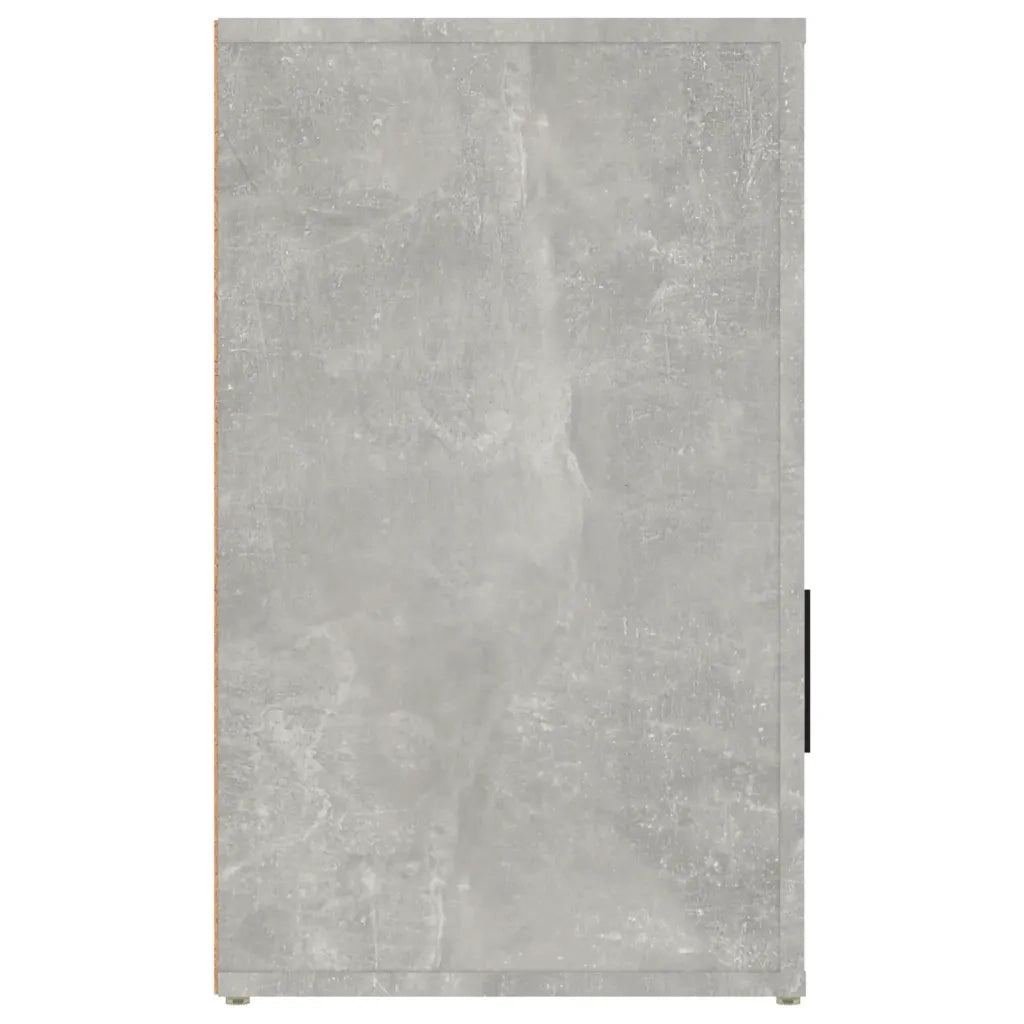 Comodino | Armadio da Notte | Mobiletto da notte Grigio Cemento 50x36x60 cm in Legno Multistrato