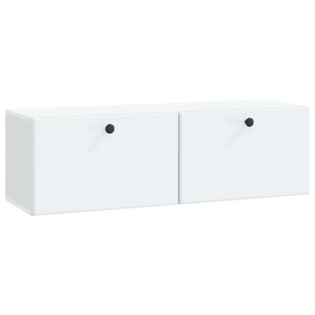 Mobile Porta TV da Muro-Credenza per TV sospesa 98 x 31 x 30 cm Bianco
