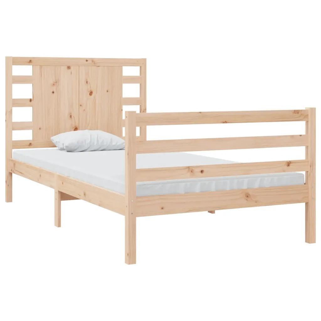 Letto senza Materasso-Struttura Letto 90x190 cm in Legno Massello di Pino 149688