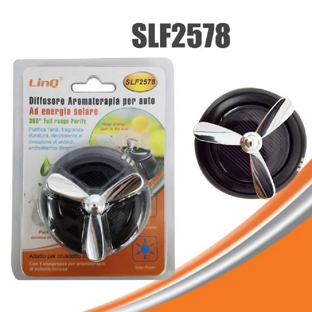 Trade Shop - Diffusore Aroma Aromaterapia Profumo Ad Energia Solare Per Auto Cruscotto Slf2578 -