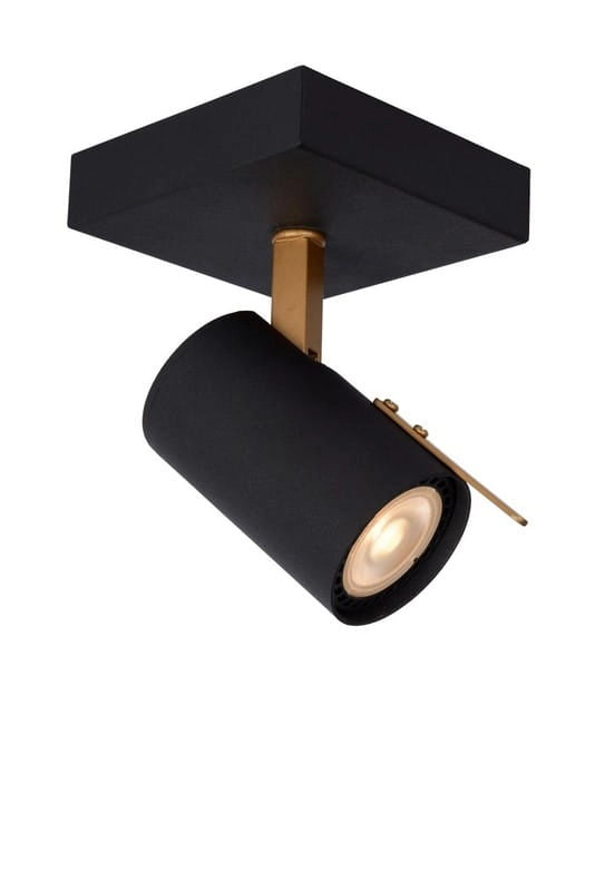 Applique Lucide Grony GU10 5W 2200-3000K nero oro metallo