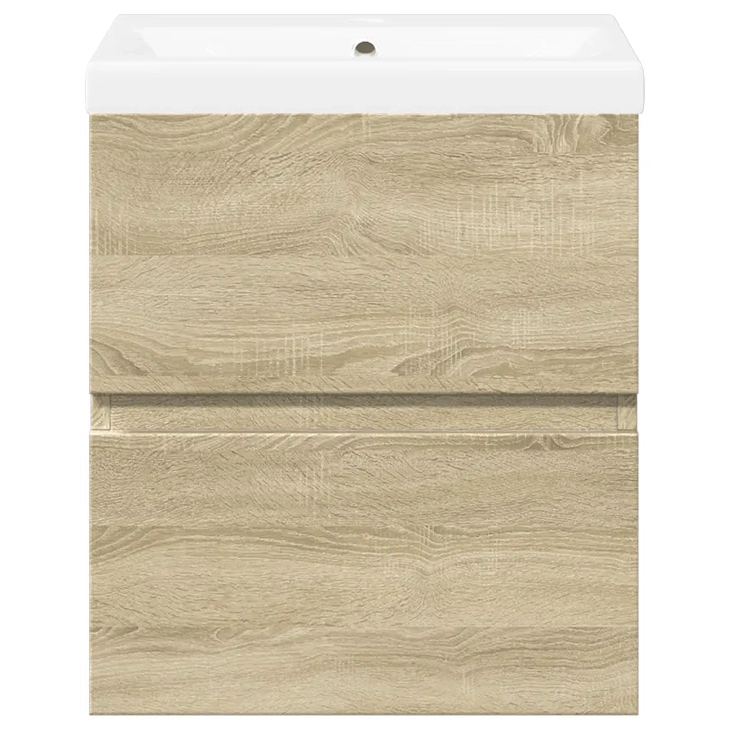 Set Mobili da Bagno 2 pz Rovere Sonoma in Legno Multistrato 3325032