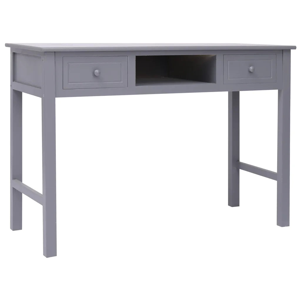 Scrivania | Tavolo da Ufficio Grigia 110x45x76 cm in Legno