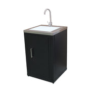 Modulo Lavello da Esterno in Acciaio Inox con Rubinetto Integrato e Tagliere – Sistema Cucina Outdoor Componibile 60,7x60,7 h.94cm