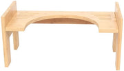 Sedia per bagno per adulti e bambini - Regolabile in altezza - In bambù - Dimensioni: 45 x 24,5 x 28 cm
