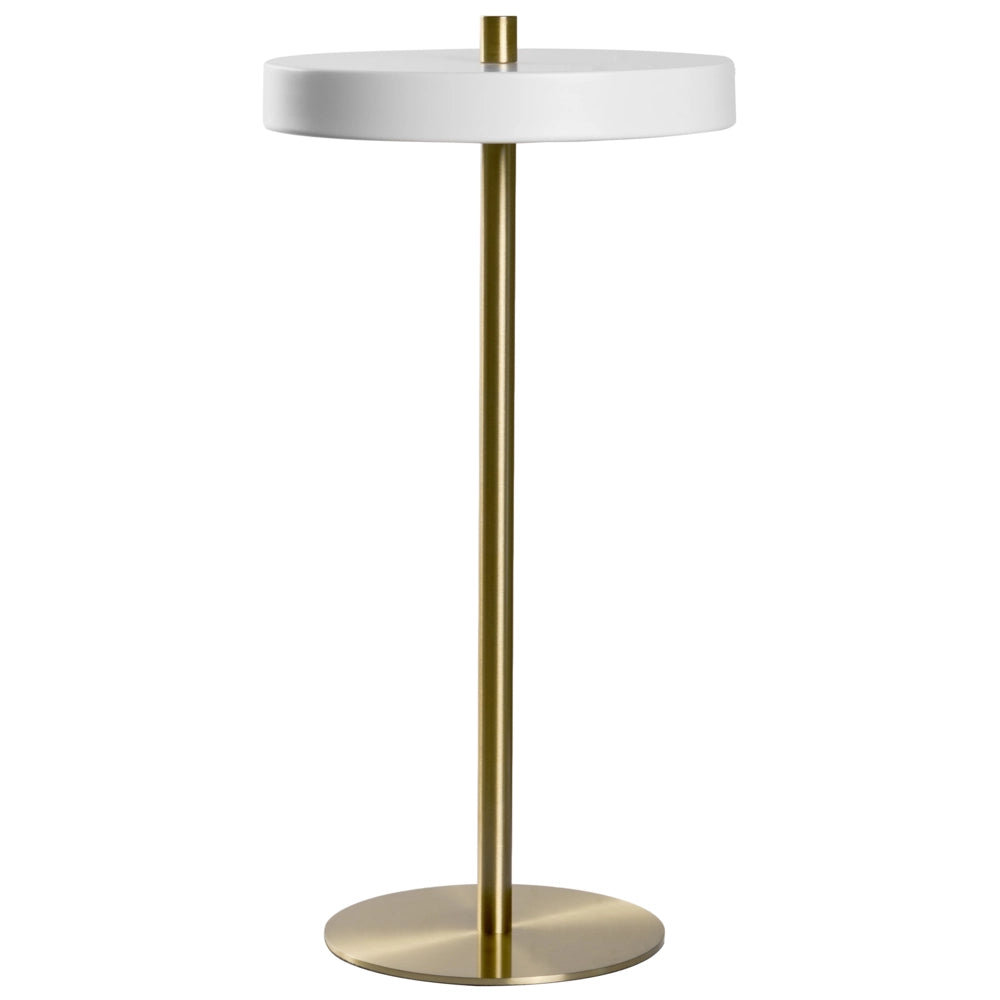 Lampada da terra a LED con base in metallo con dimmer bianca in stile moderno