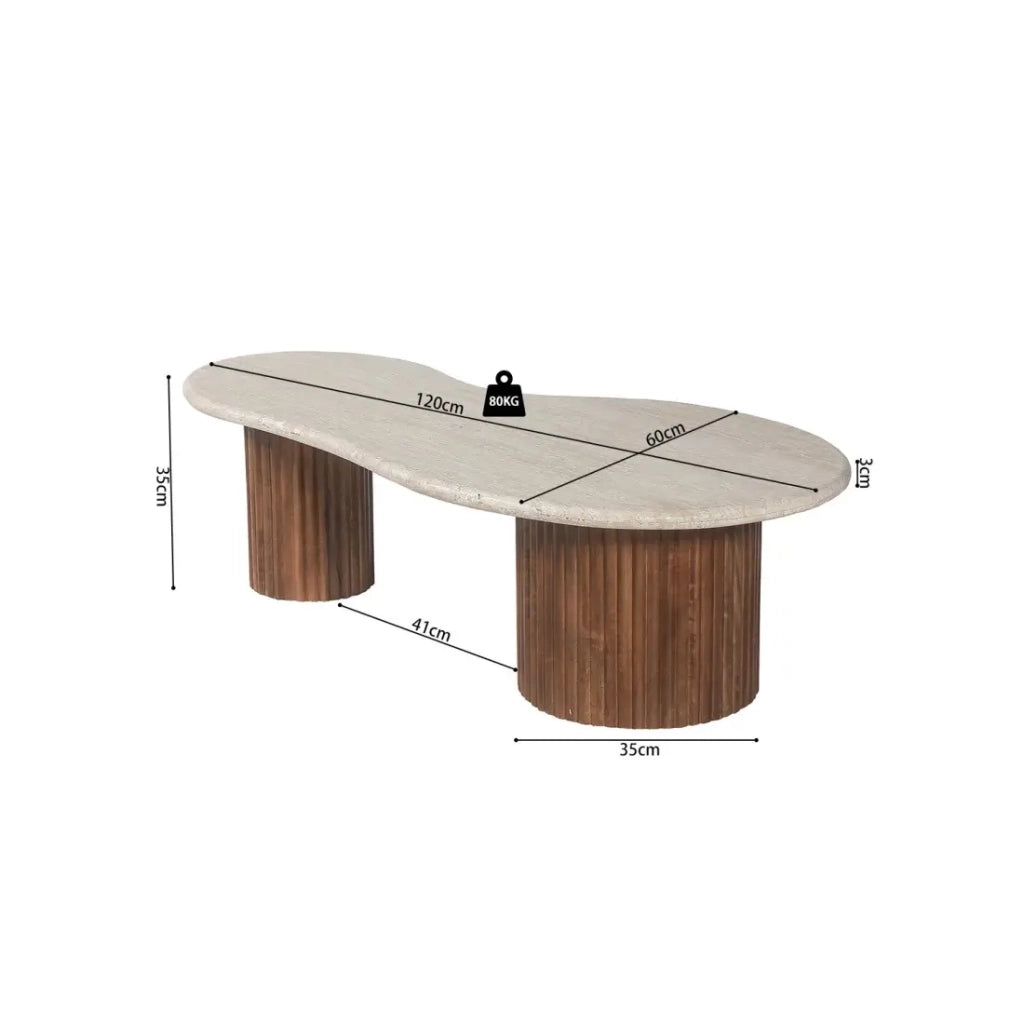 Tavolino basso in legno massiccio collezione DELHI - Stile etnico e design