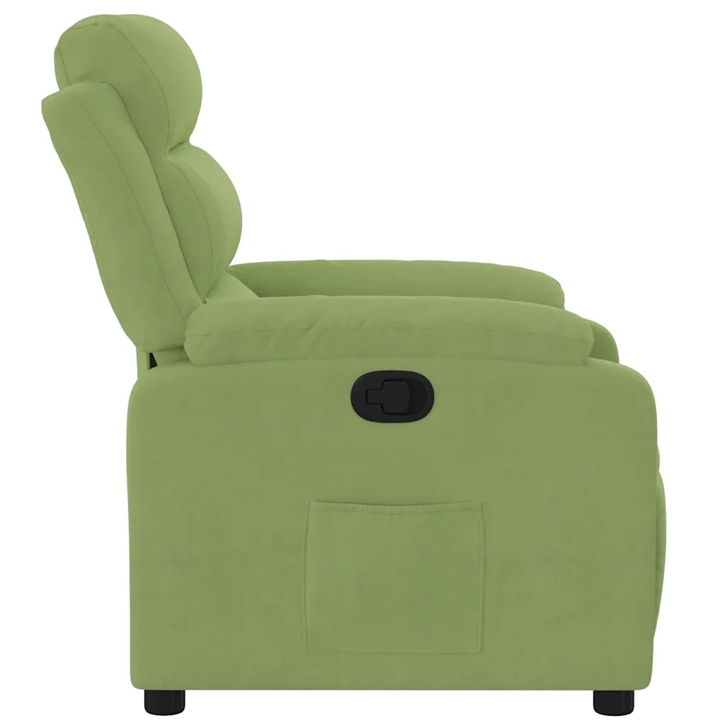 Poltrona Reclinabile Verde Chiaro in Velluto 373503