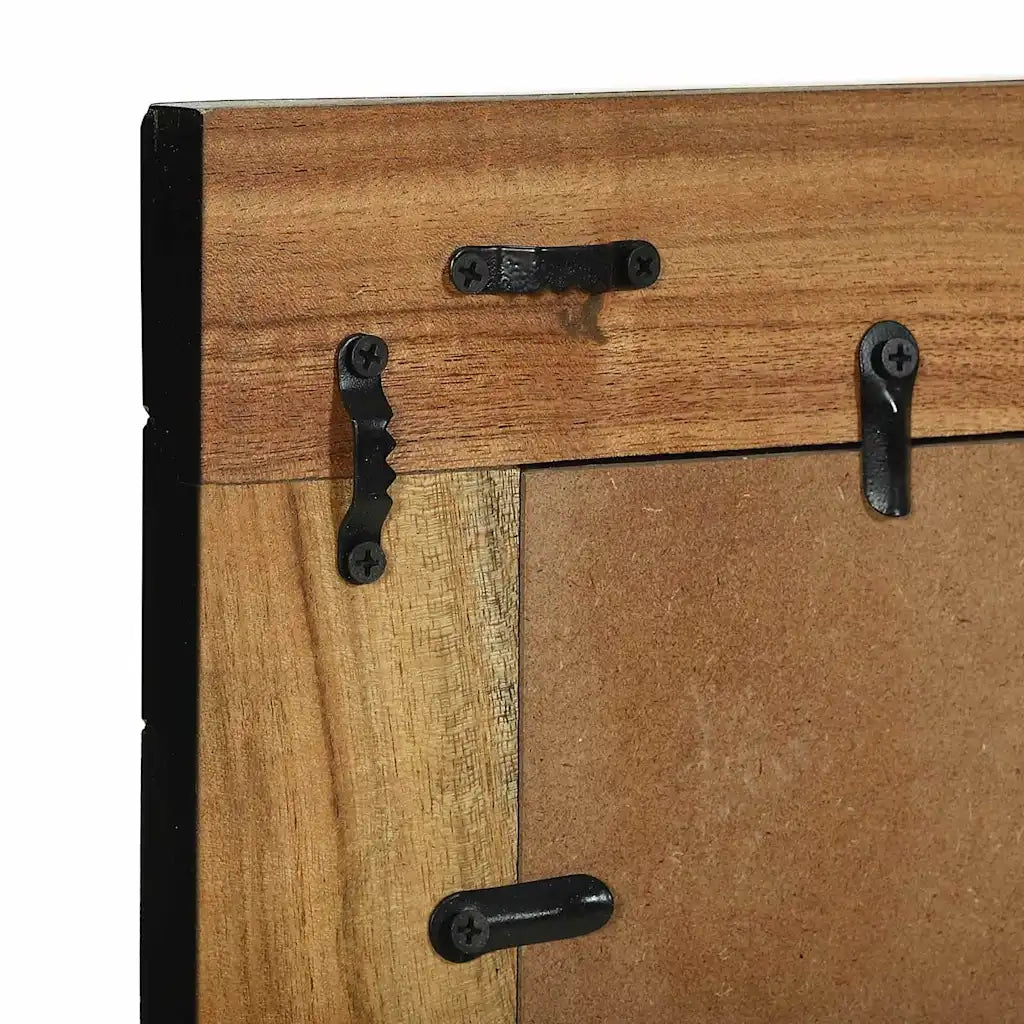 Specchio Nero e Marrone 90 x 2 x 50 cm Legno Massello di Acacia 374118