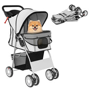 Passeggino per Cani Pieghevole ¨C zephmum ¨C Grigio