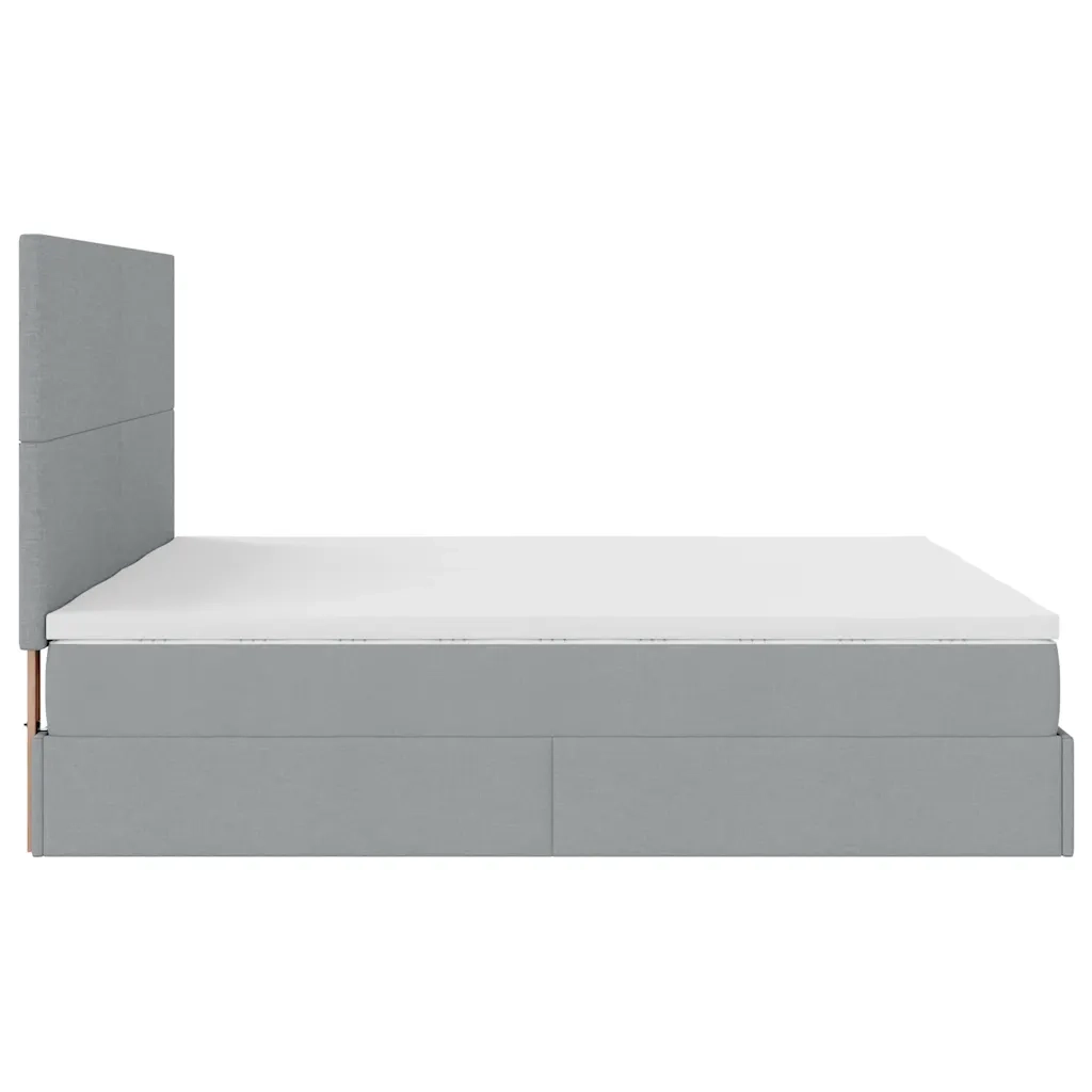 Struttura Letto Pouf con Materassi 200x200 cm in Tessuto 3313678
