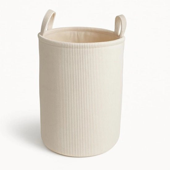 Asciugamani 44L rotondi beige – Asciugamani pieghevoli grandi con cinturino di trasporto – Box per asciugamani sottile – Asciugamani per stoffa, asciugamani pieghevoli, vasca per asciugamani e contenitore per asciugamani sporchi – Asciugamani per bucato