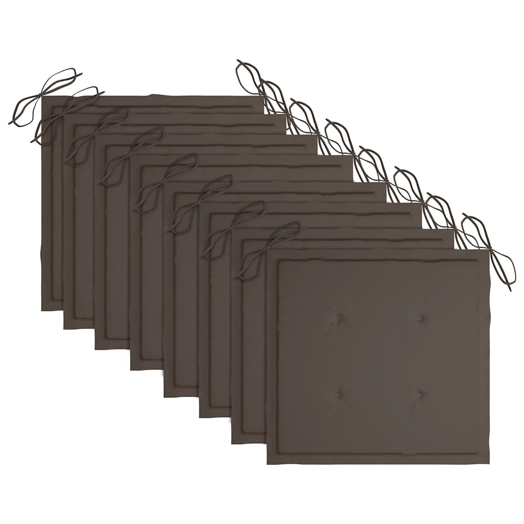 Sedie da Giardino Pieghevoli con Cuscini 8 pz Massello di Teak cod mxl 72203