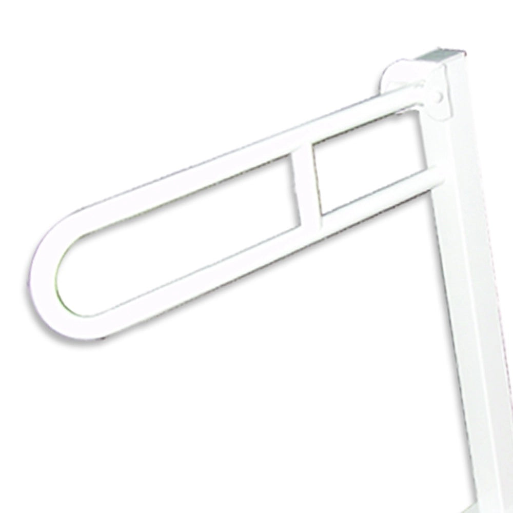 Ribaltbile su colonna in acciaio inox rivestito in nylon, bianco