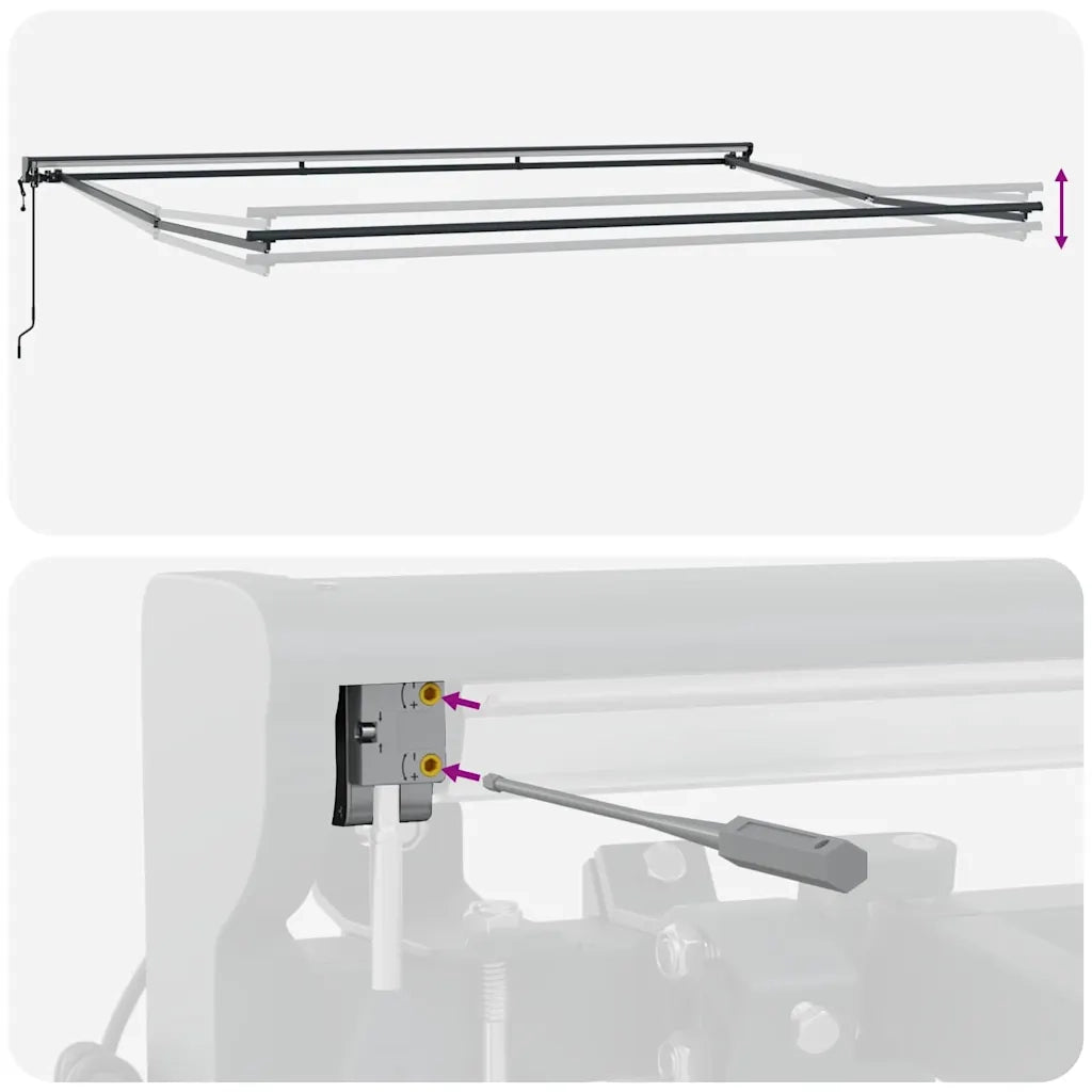 vidaXL Tenda Retrattile Antracite 500x300 cm Tessuto