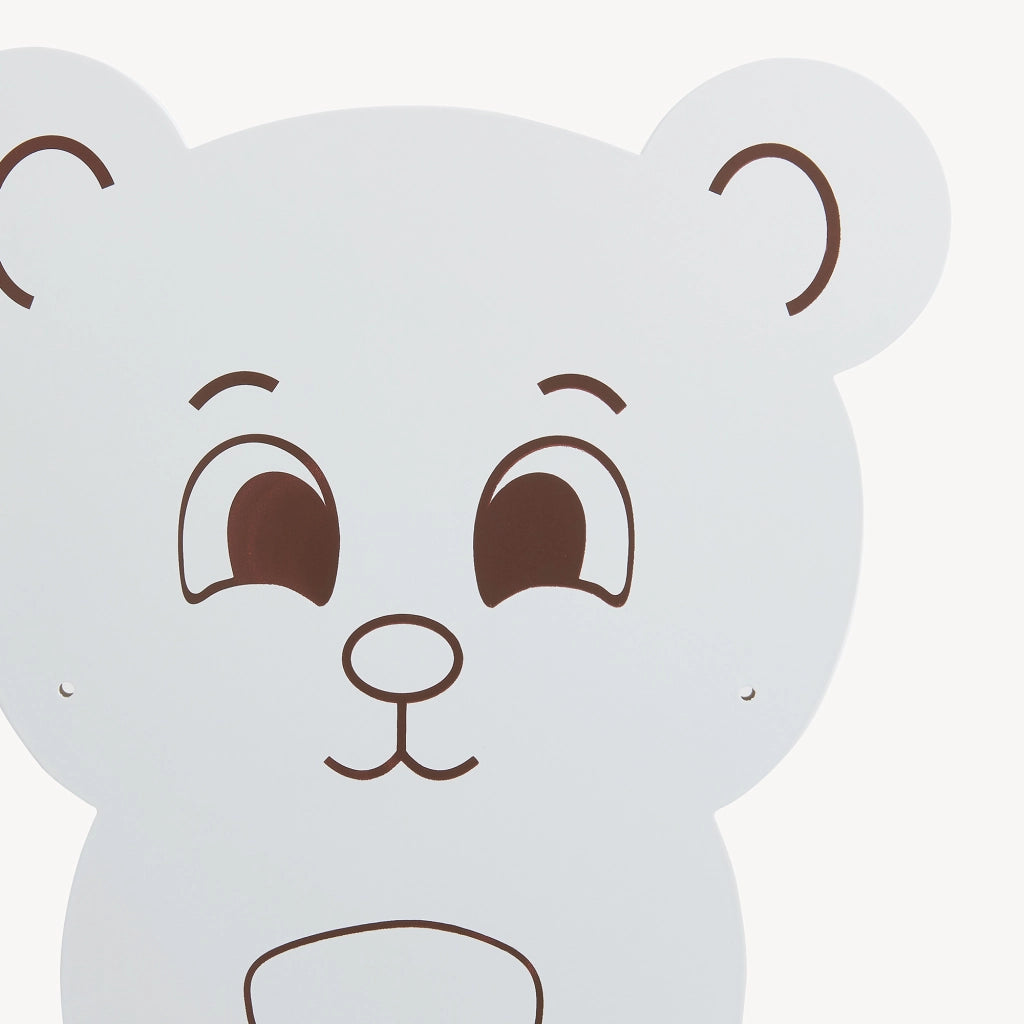 Mensola da Parete Korsør per Bambini Consolle Pensile Design Orsacchiotto - Bianco [en.casa]