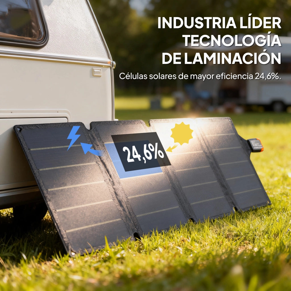 Caricabatterie Solare Portatile 36W ¨C Xylo ¨C Pannello Solare Pieghevole USB-A Tipo-C IP67 ETFE