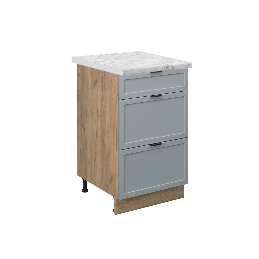 Vicco Mobiletto base per cucina Blu-grigio chiaro 50 cm , PL Marmo