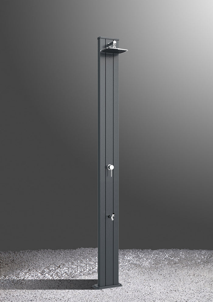 Doccia da Esterno Giardino Miscelatore e Lavapiedi Arkema Spring S Fascia Inox Cherry