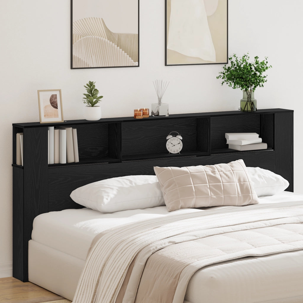 Cabina testiera  Nero Rovere 220x18,5x104,5 cm