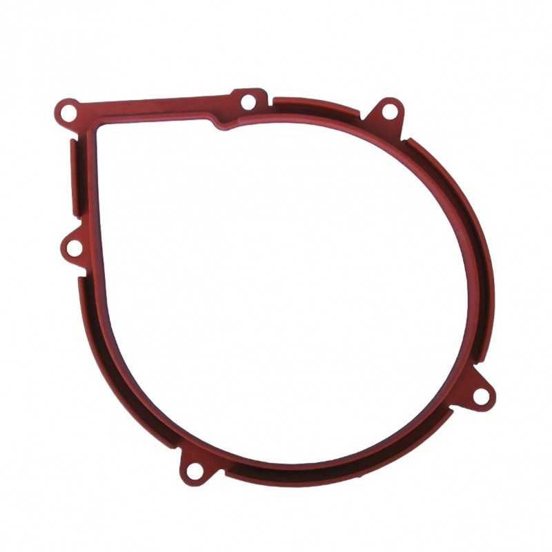 GUARNIZIONE ESTRATTORI FUMI STUFE A PELLET ALTE TEMPERATURE 6FORI SILICONE ROSSO - UNIVERSALE