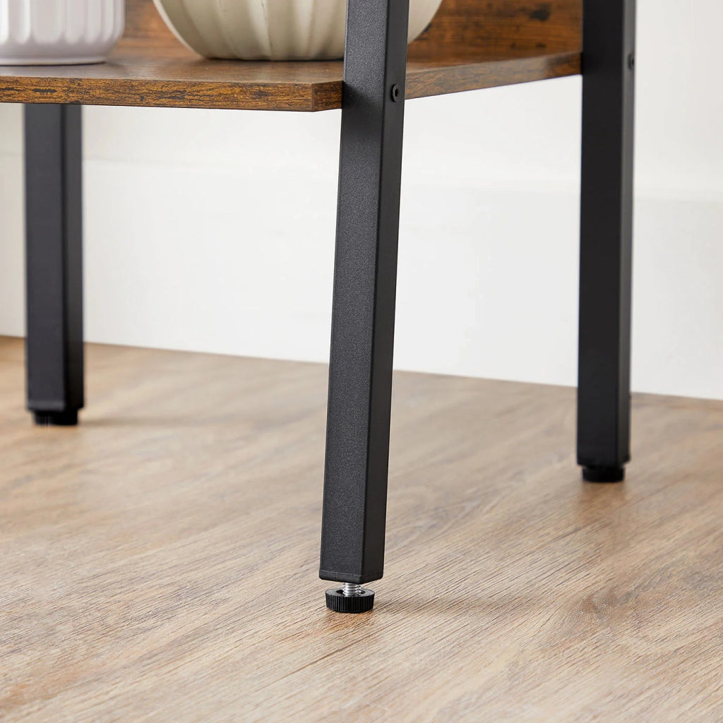 Libreria a 5 ripiani mobile contenitore indipendente per soggiorno camera da letto cucina struttura in acciaio facile da montare 33,8 x 30 x 170 cm marrone 12_0005740