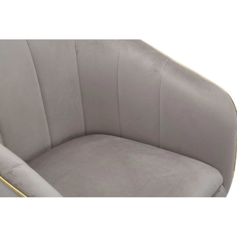 Poltrona Paris Grigia/gold cm 62x58x78